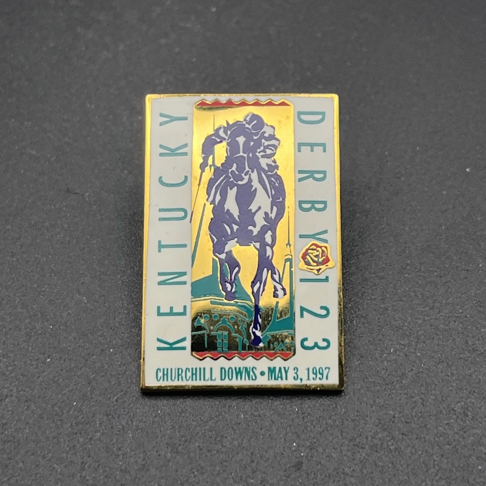 Kentucky Derby 123 Horse Racing Churchill Downs Lapel Hat Pin